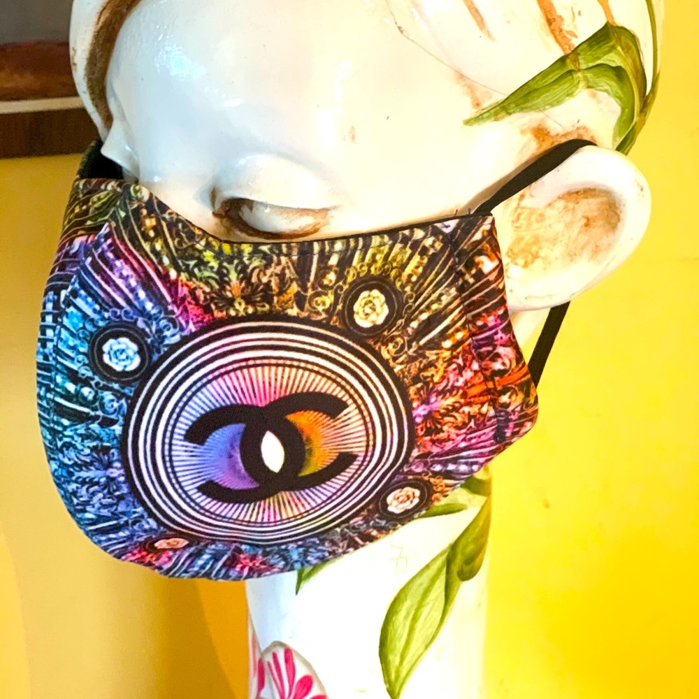 Designer Faux Print Mask